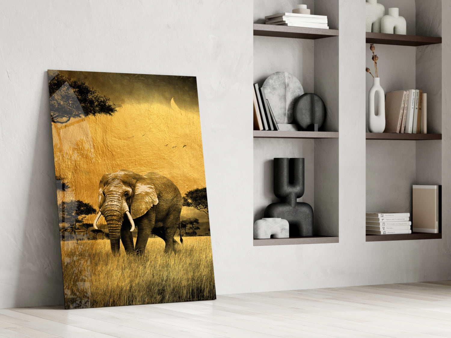 Elephant Glass Wall Art.