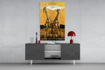 Giraffes panel catching directional light to reveal its luxurious calm