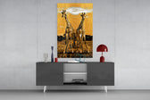 Giraffes panel catching directional light to reveal its luxurious calm