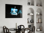 Michael Jordan panel adding editorial drama to a gaming room