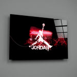 Sports-graphic panel bringing fiery pulse to a contemporary man cave