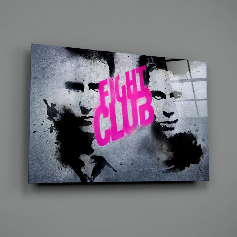 Grunge-poster panel bringing raw rebellion to a contemporary man cave