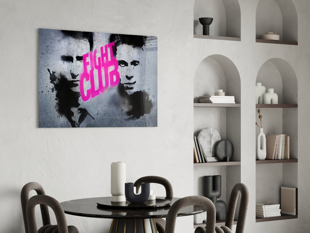 Fight Club Poster panel adding editorial drama to a home theater