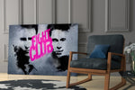 Fight Club Poster glass print enhancing a teen lounge with cinematic mood