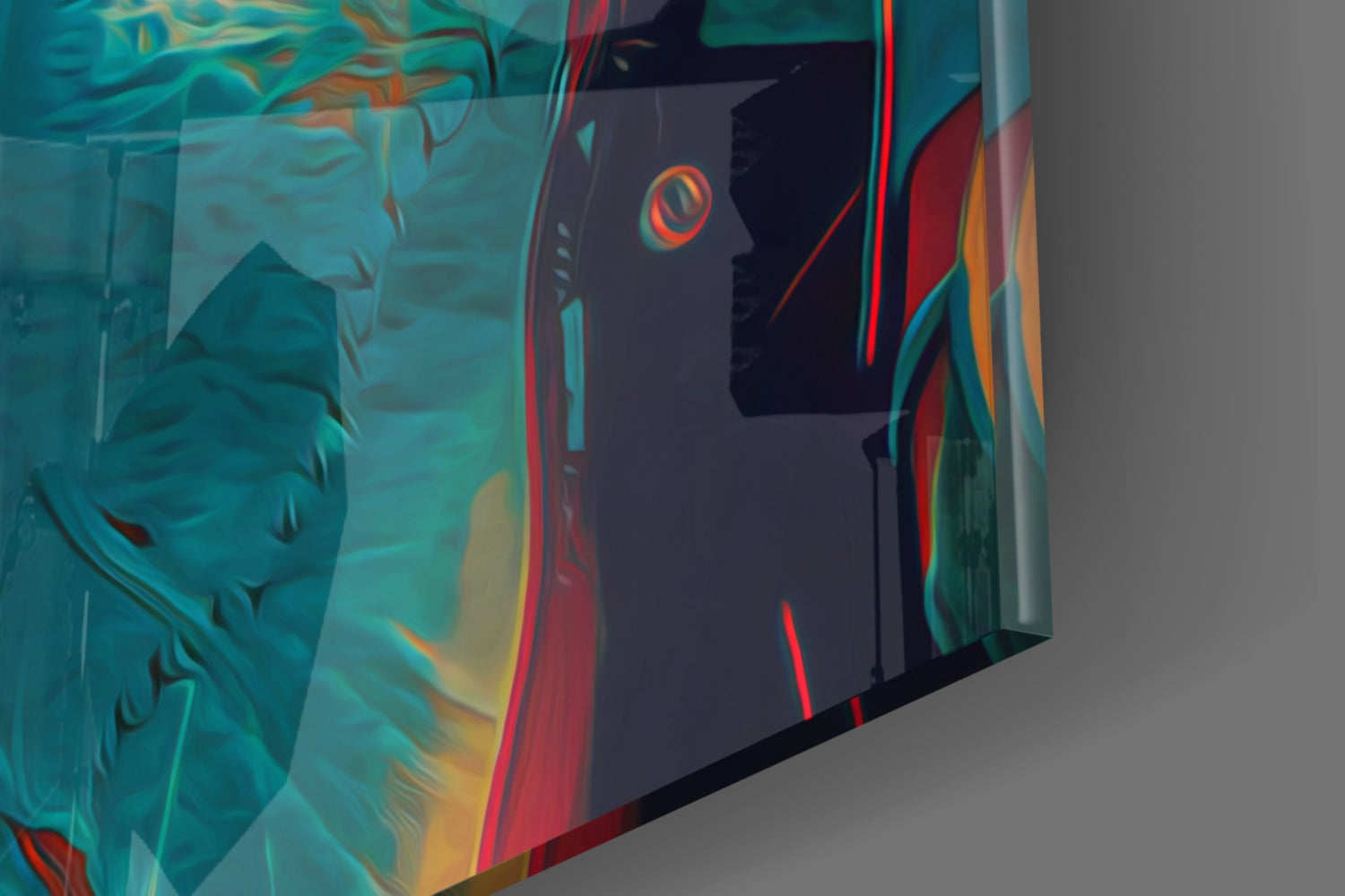 Harley Quinn and Deadpool Glass Wall Art.