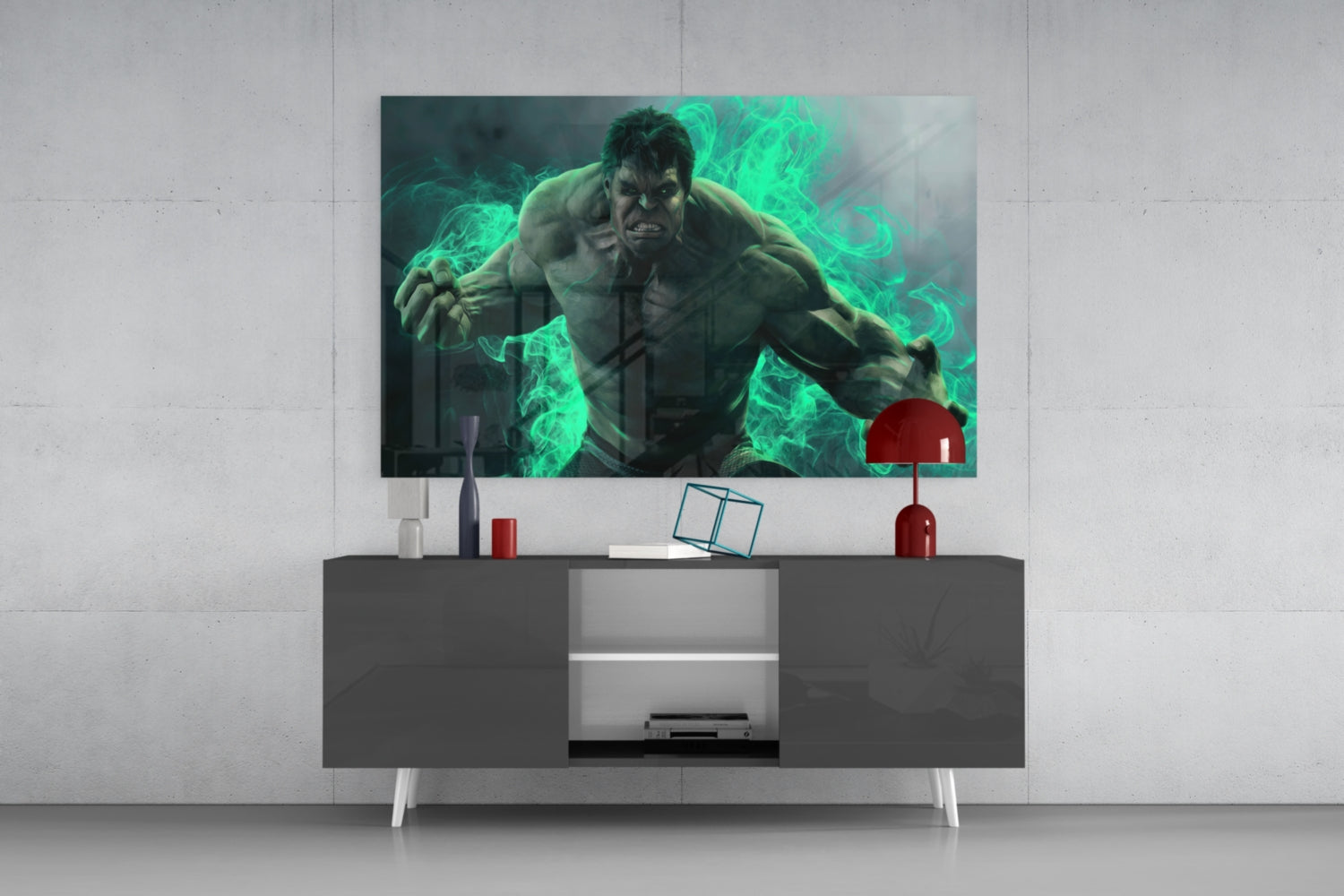Hulk Glass Wall Art.