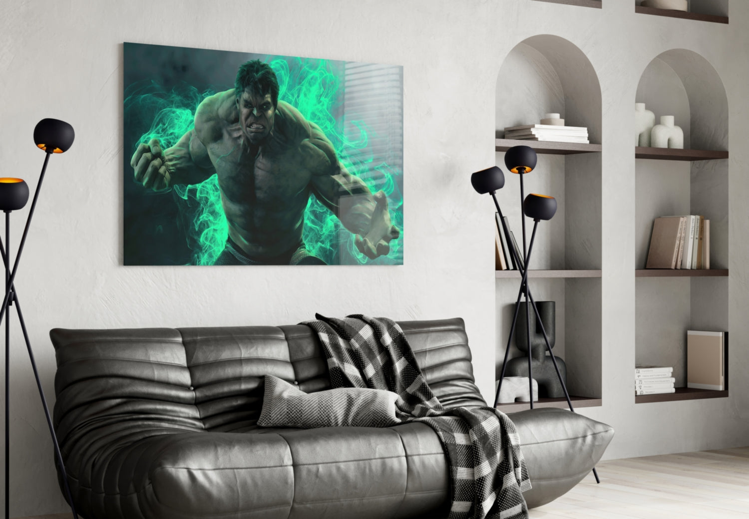 Hulk Glass Wall Art.