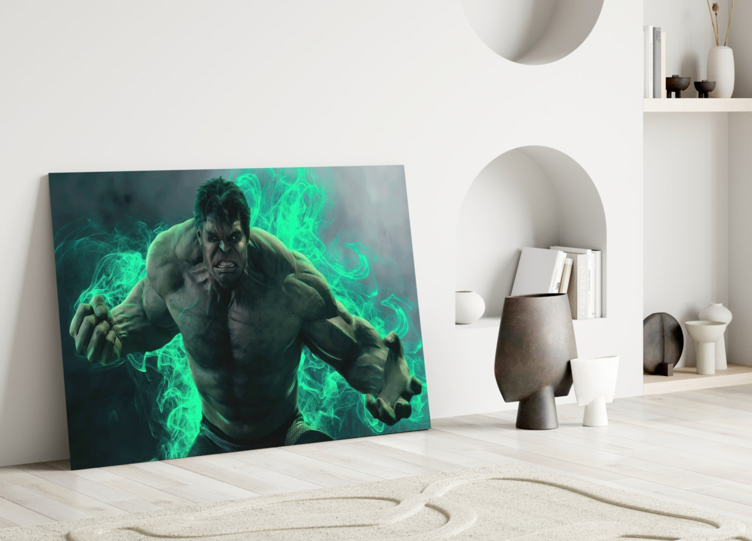 Hulk Glass Wall Art.