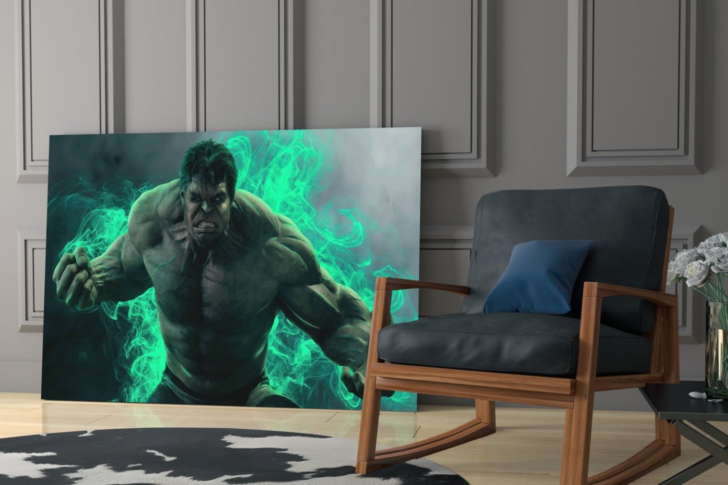Hulk Glass Wall Art.