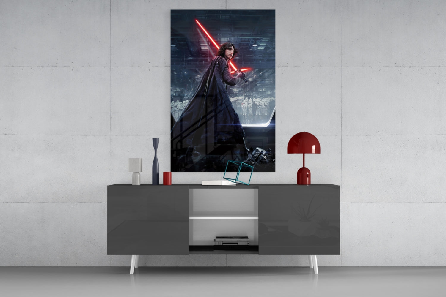 Kylo Ren Glass Wall Art.