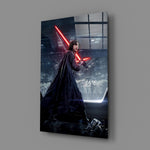 Cinematic-poster panel bringing menacing gravity to a contemporary home theater