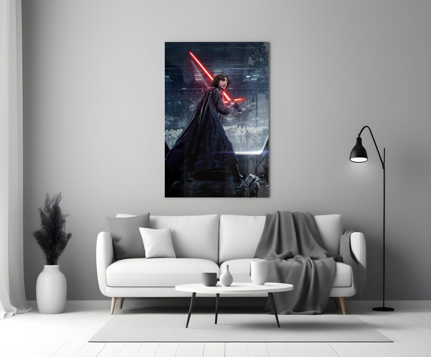 Kylo Ren Glass Wall Art.