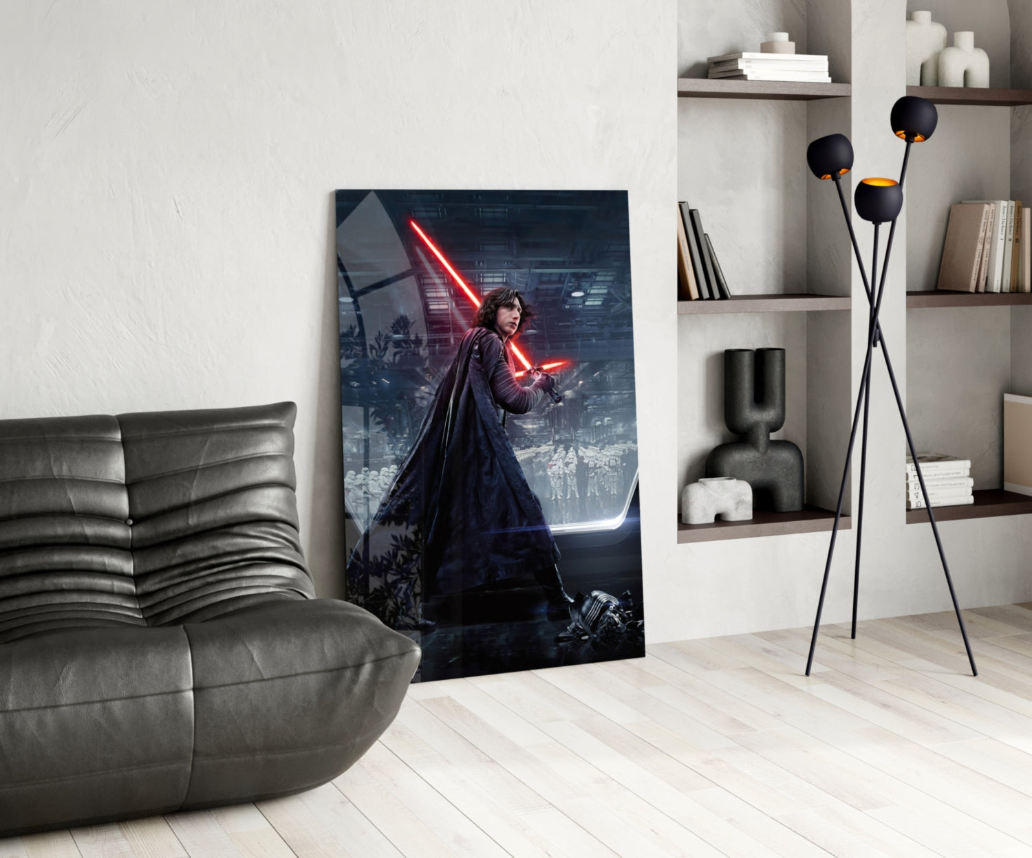 Kylo Ren Glass Wall Art.