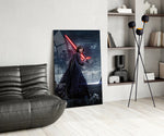 Kylo Ren panel adding editorial drama to a man cave