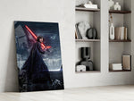 Kylo Ren glass print enhancing a teen lounge with cinematic mood