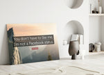 Not a Facebook Status close-up showing Yosemite sunrise with Wiz Khalifa quote banner