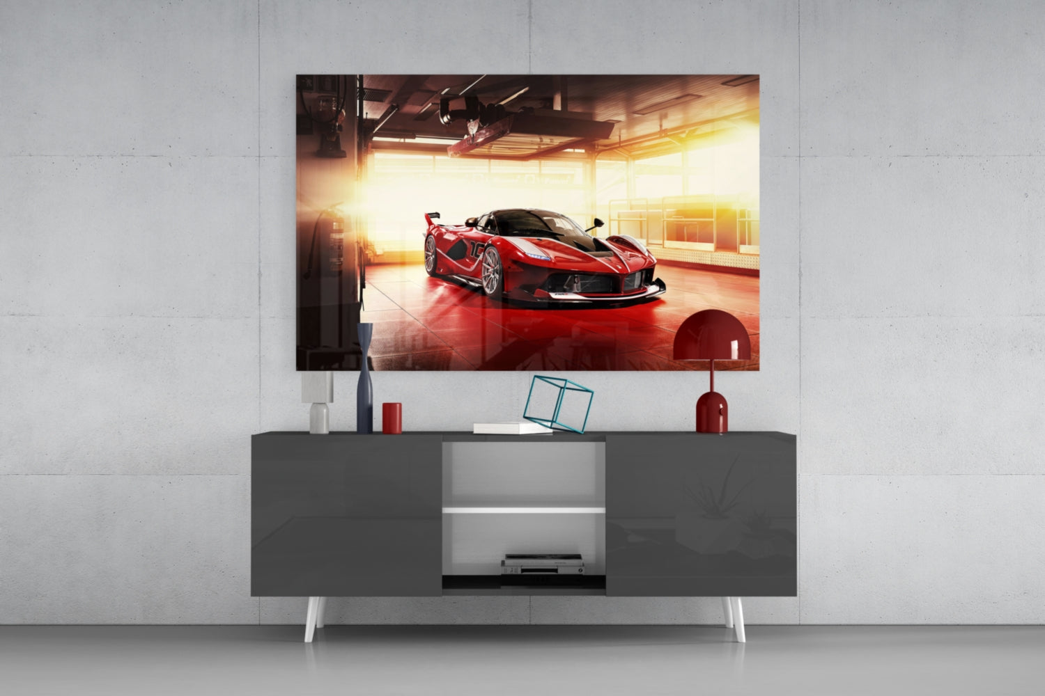 Ferrari FXX K Glass Wall Art.