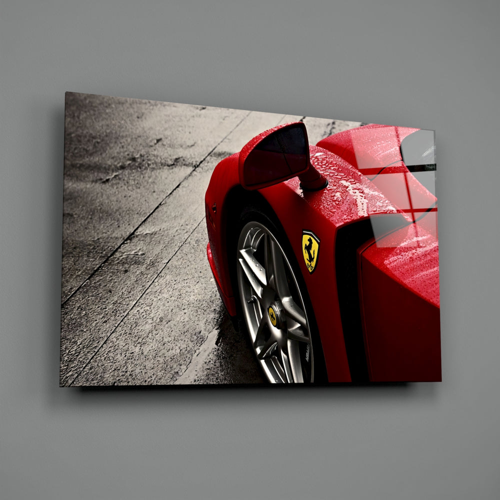 Automotive-detail panel bringing luxe drama to a contemporary man cave