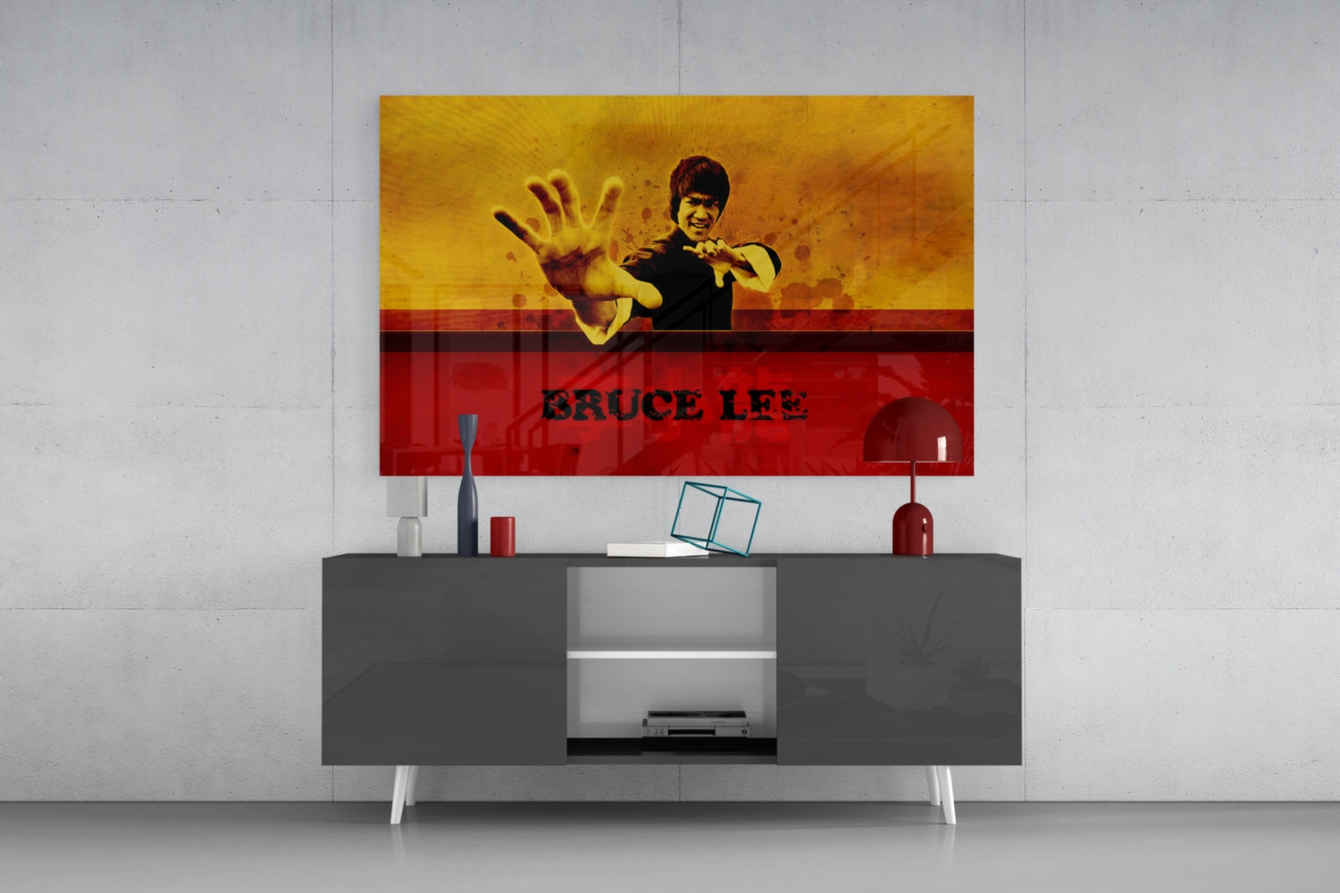 Bruce Lee Glass Wall Art.
