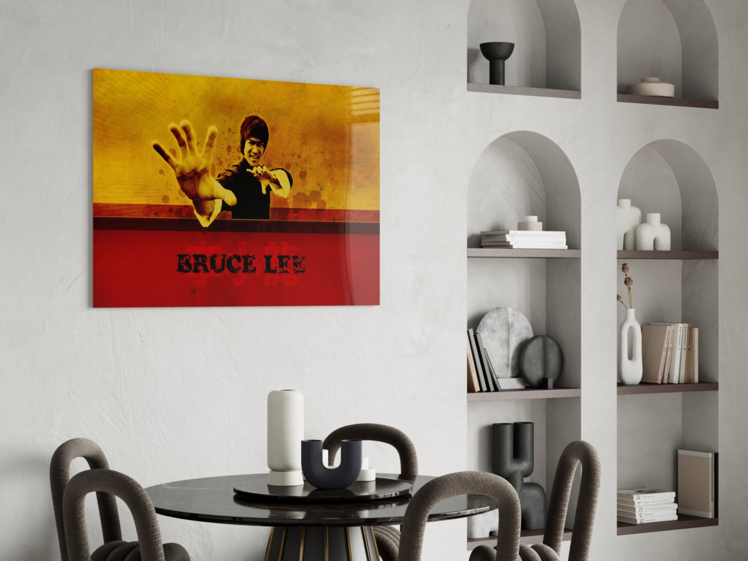 Bruce Lee Glass Wall Art.