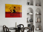 Bruce Lee panel adding editorial drive to a kids room