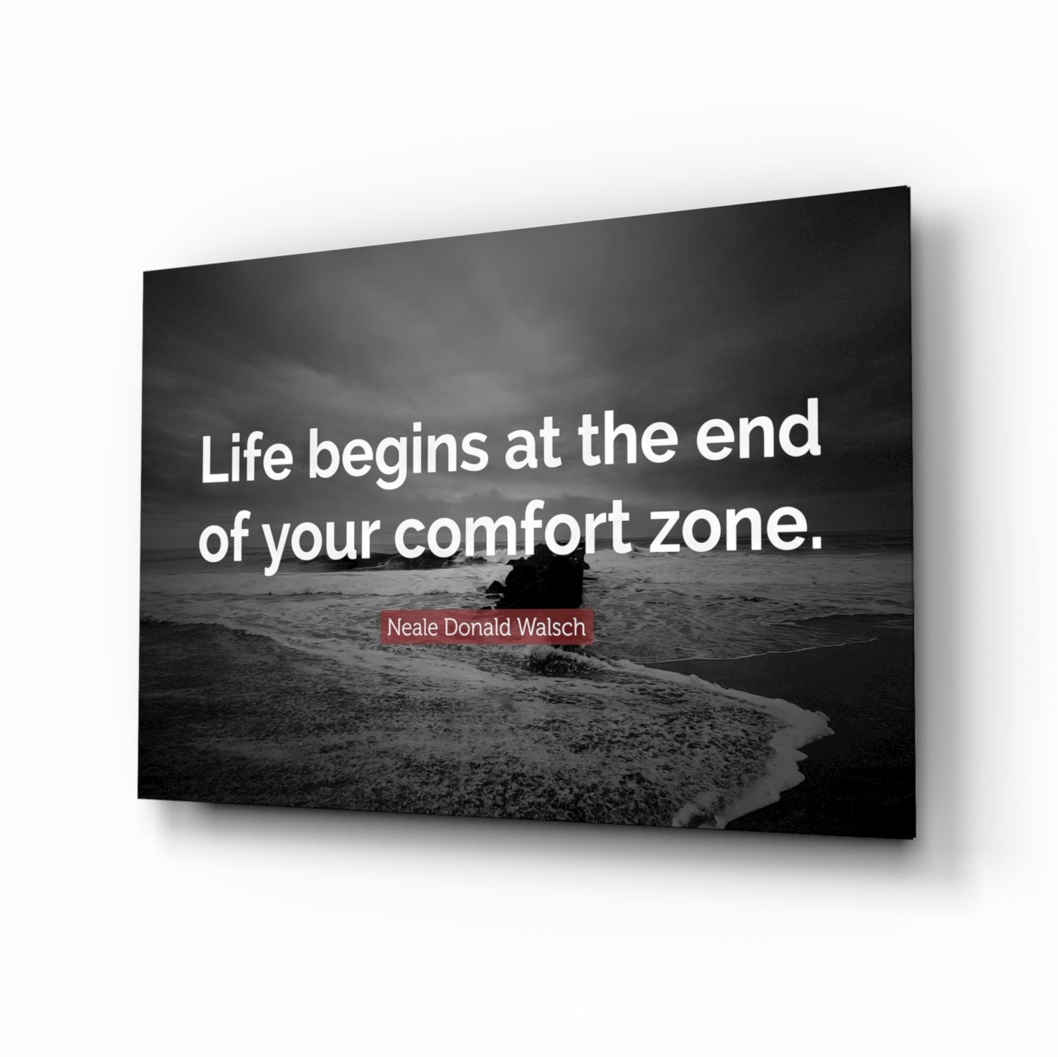 Where the Life Begins?  Glass Wall Art.