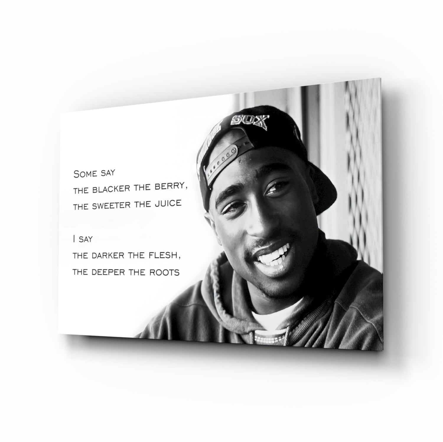 Tupac Shakur Glass Wall Art.