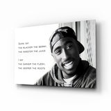 Tupac Shakur Glass Wall Art.