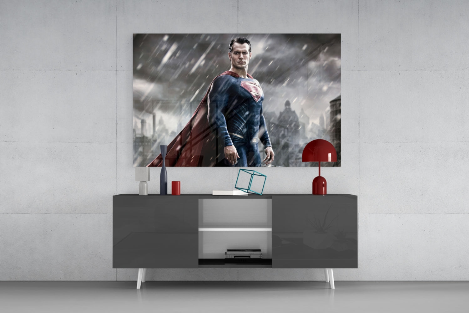 Superman Glass Wall Art.