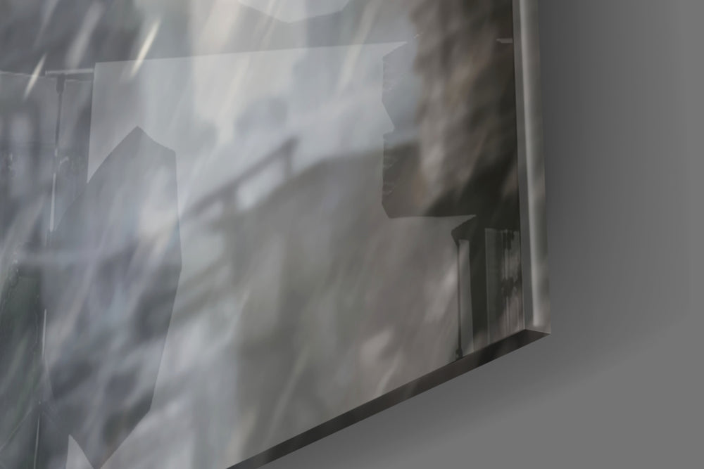 Superman artwork anchoring a wall with moody dramatic palette