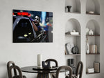 Joker panel adding editorial drama to a man cave
