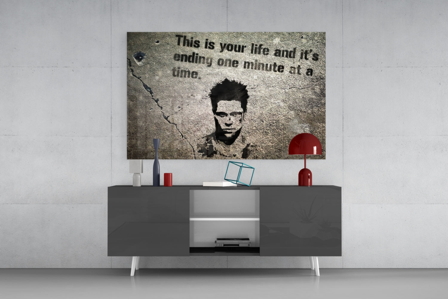 Fight Club - Your Life Glass Wall Art.