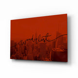 Wanderlust Glass Wall Art.