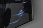 Batman Call artwork anchoring a wall with moody dramatic palette