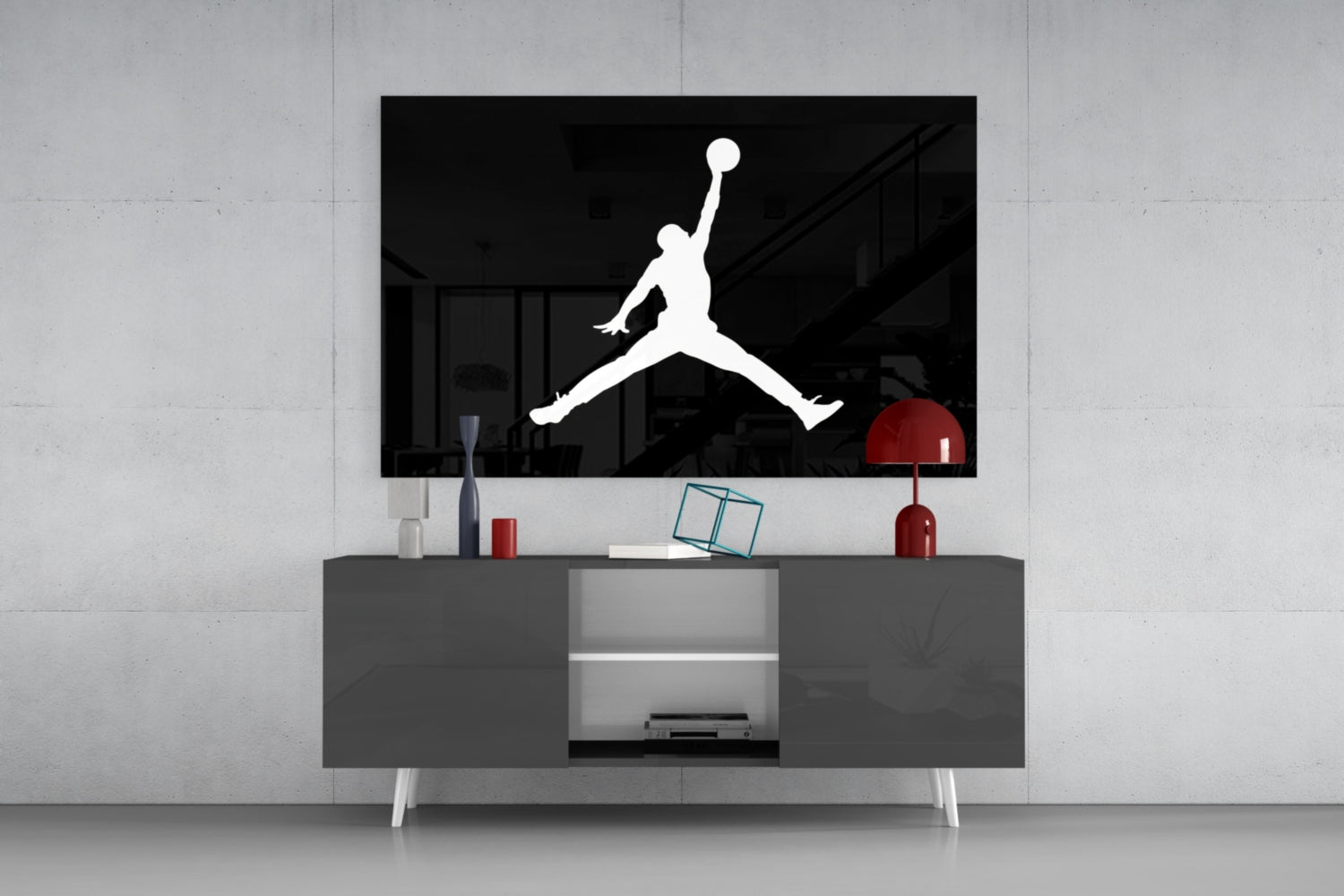 Air Jordan Glass Wall Art.