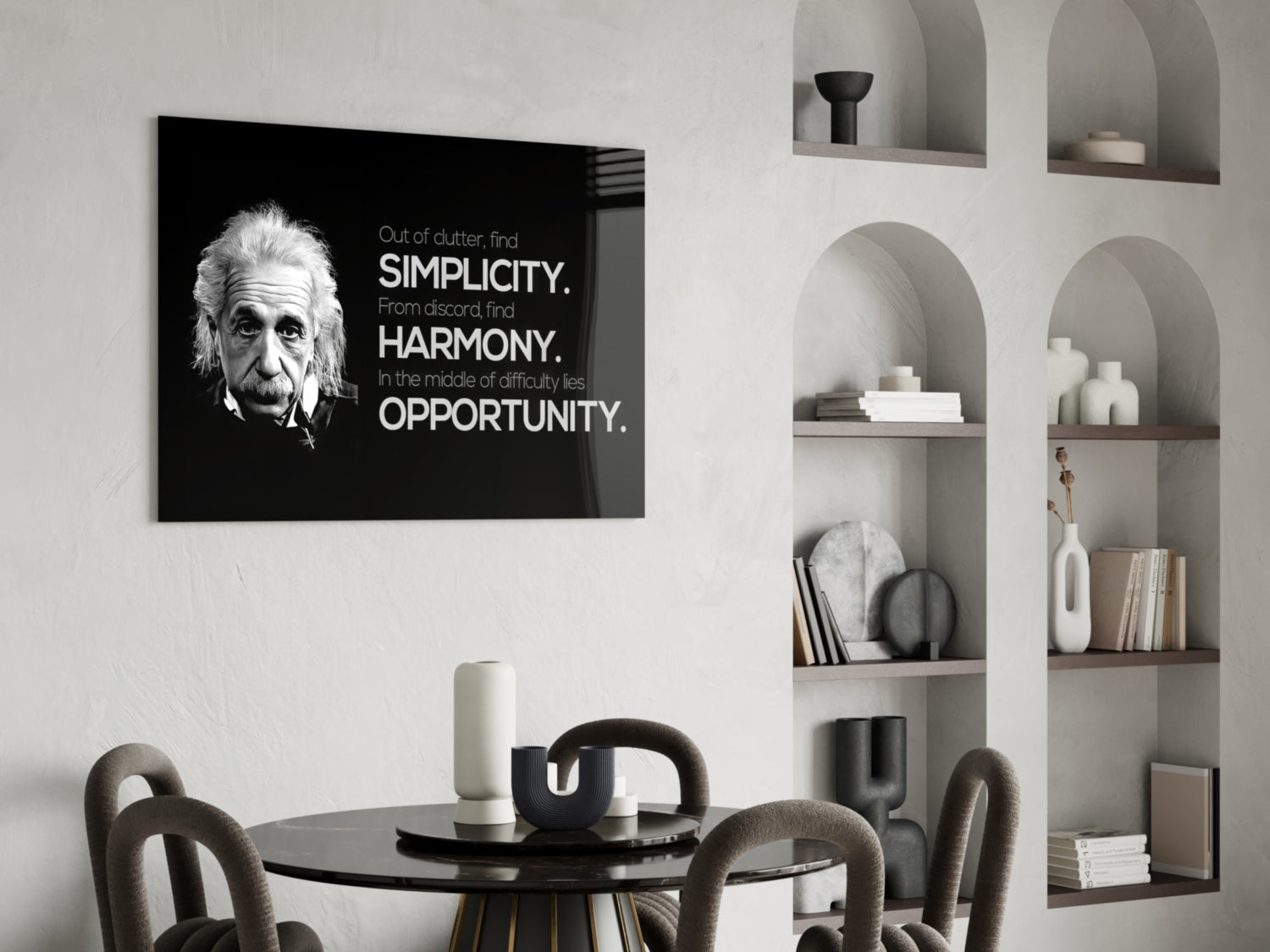 Einstein Glass Wall Art.