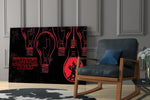 Stranger Things Poster glass print enhancing a gaming room with cinematic mood
