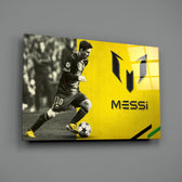 Sports-poster panel bringing electric drive to a contemporary man cave