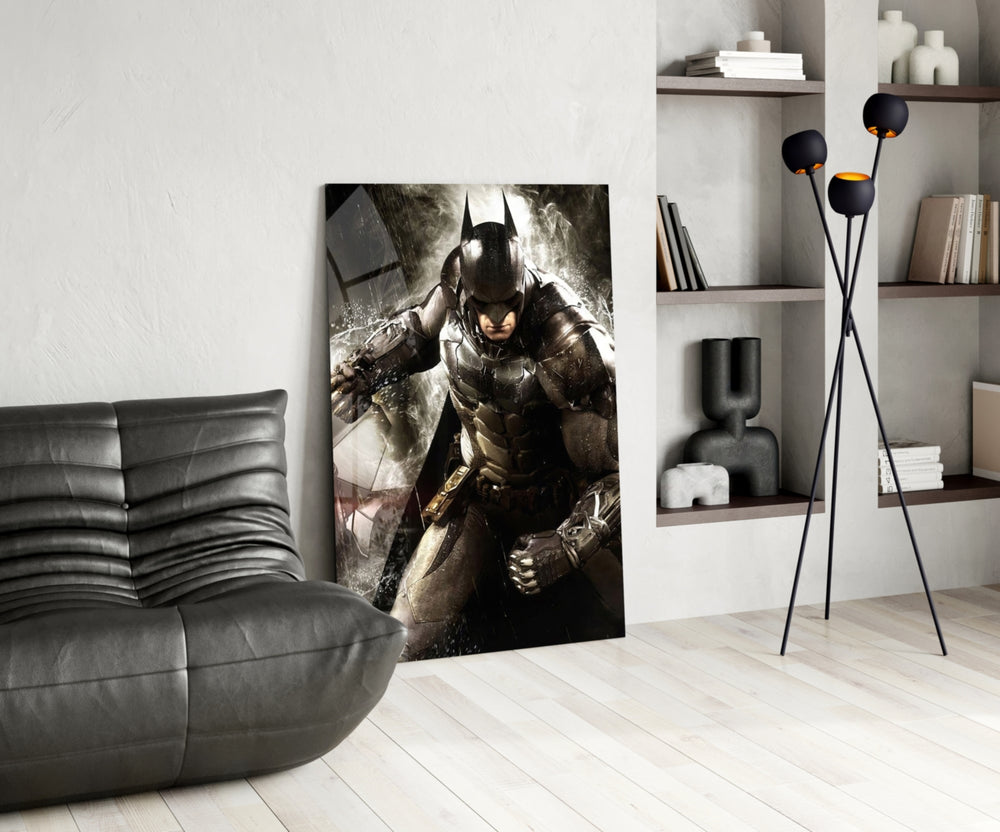 Batman panel adding editorial drama to a man cave
