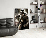Batman panel adding editorial drama to a man cave