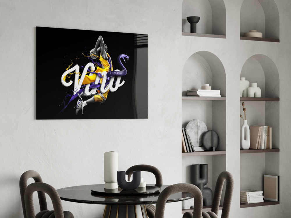 Los Angeles Lakers panel adding editorial drive to a gaming room