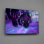 Fantasy-portrait panel bringing electric mystery to a contemporary teen lounge