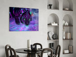 Tiger panel adding editorial drama to a gaming room