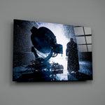 Cinematic-poster panel bringing menacing call to a contemporary home theater
