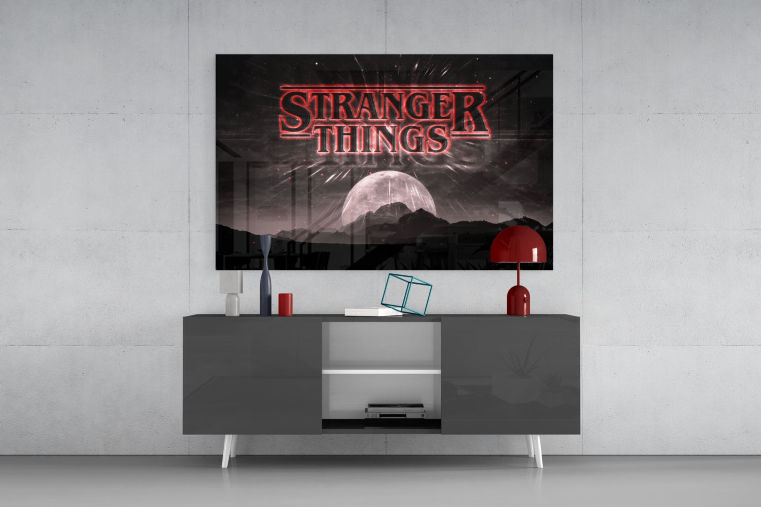 Stranger Things Glass Wall Art.
