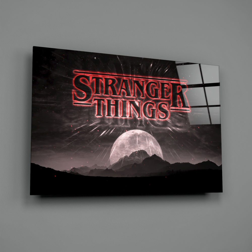 Stencil-poster panel bringing retro dread to a contemporary teen lounge