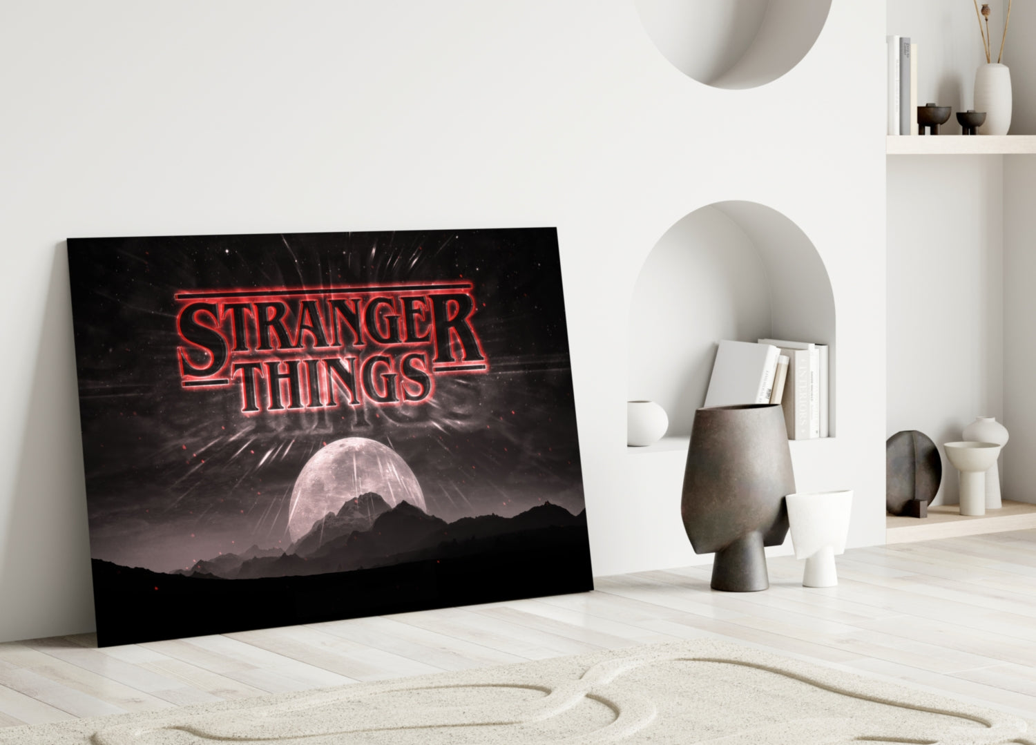 Stranger Things Glass Wall Art.