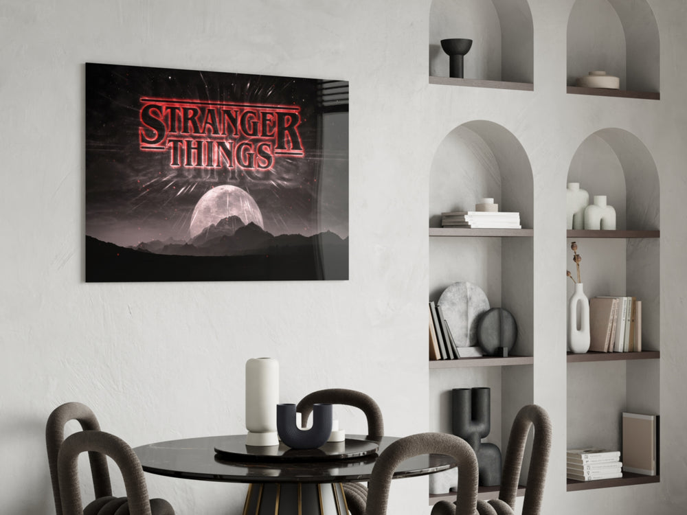 Stranger Things panel adding editorial drama to a home theater