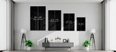 Trees Glass Wall Art – vertical format size reference
