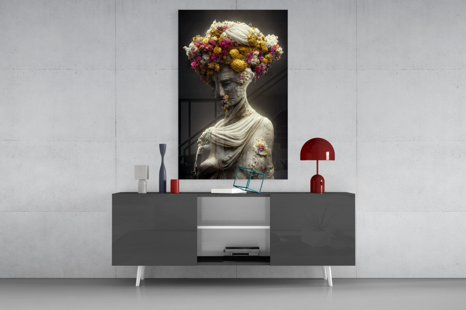 Abandoned Statue Glass Art  || Designer Collection.